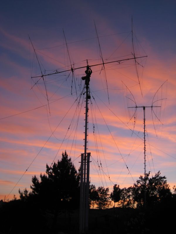 DF0HQ, 4el. 28, 21 & 14 MHz, 10m boom, @ 27m high (summer)
