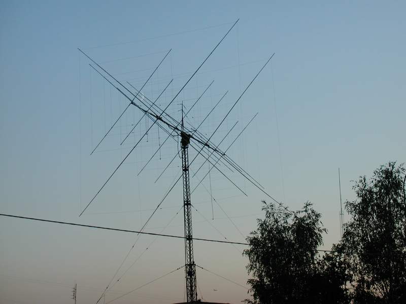 7 MHz, 2el. + 14 MHz, 6 el. + 21 MHz, 7 el. + 28 MHz, 8 el.
